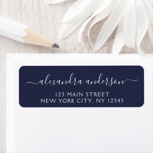 Moderne Elegant Script Typography Wedding Event Etiket (Insitu)