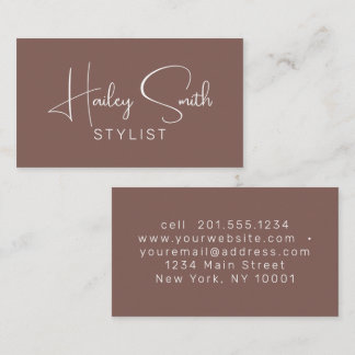 Moderne Elegant Sienna Professioneel Bedrijf Visitekaartje