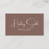 Moderne Elegant Sienna Professioneel Bedrijf Visitekaartje (Voorkant)