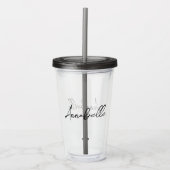 Moderne Elegant Signature Script Persoonlijke naam Acryl Drinkbeker (Voorkant)