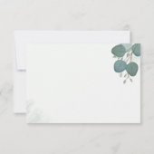 Moderne Elegant Simple Eucalyptus Greenery RSVP Kaartje (Achterkant)