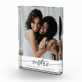 Moderne Elegant Sisters Fotoscript Typografie Fotoblokken (Rechts)