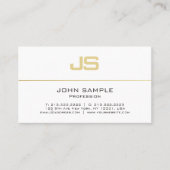 Moderne Elegant Sjabloon Gold Initiaal Monogram Visitekaartje (Voorkant)