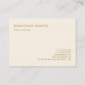 Moderne Elegant Sjabloon Gold look Typografie Visitekaartje (Achterkant)