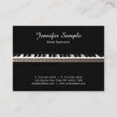 Moderne Elegant Sjabloon Music Teacher Instructor Visitekaartje (Achterkant)