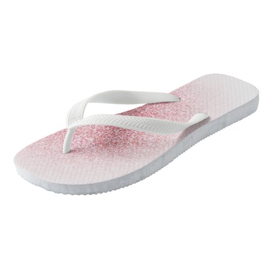 Moderne Elegant Sjabloon Roos Gold White Trendy Teenslippers (Schuin)