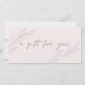 Moderne Elegant Small Business Cadeaubon (Voorkant)