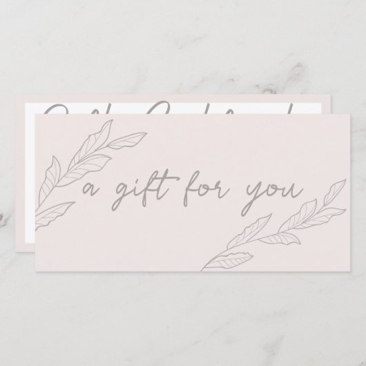 Moderne Elegant Small Business Cadeaubon (Voorkant / Achterkant)