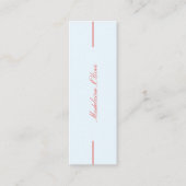 Moderne Elegant Solicitor Professional Blue Mini Visitekaartje (Voorkant)