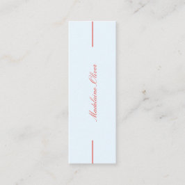 Moderne Elegant Solicitor Professional Blue Mini Visitekaartje