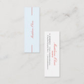 Moderne Elegant Solicitor Professional Blue Mini Visitekaartje (Voorkant / Achterkant)