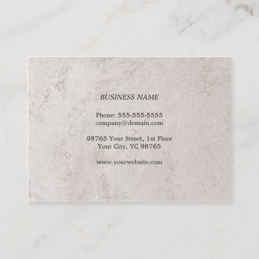Moderne Elegant Stone Consultant Visitekaartje (Achterkant)