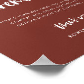 Moderne elegant terracotta Unplugged ceremonie Poster (Hoek)