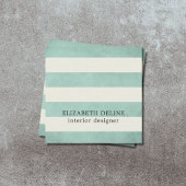 Moderne Elegant Texture Green Interior Designer Vierkante Visitekaartje