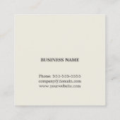 Moderne Elegant Texture Green Interior Designer Vierkante Visitekaartje (Achterkant)