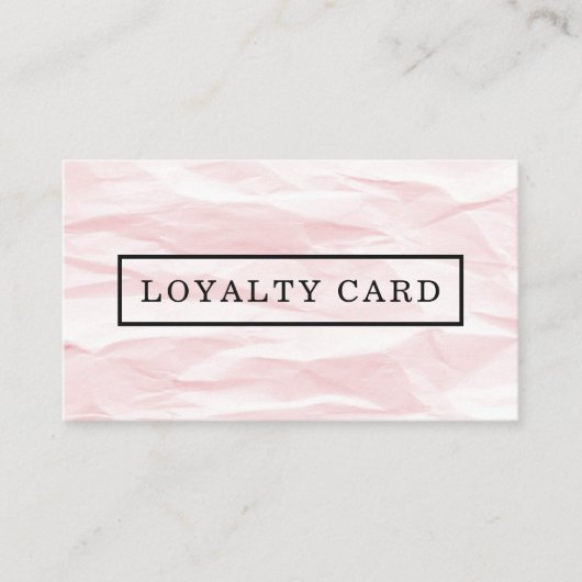 Moderne Elegant Texture Pink Grey Loyalty Kaart (Voorkant)