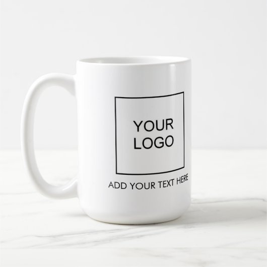 Moderne Elegant Trendy voegt Uw Tekst van de Logo  Koffiemok (Links)