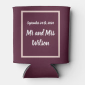 Moderne Elegant Typografie op Paars Roos Gold Blikjeskoeler (Voorkant)