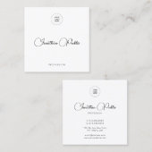 Moderne Elegant Upload Company Professional Vierkante Visitekaartje (Voorkant / Achterkant)