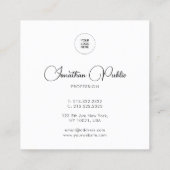 Moderne Elegant Upload Company Professional Vierkante Visitekaartje (Achterkant)
