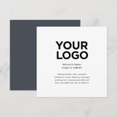 Moderne elegant uw zakelijke Logo en tekstvierkant Kaart (Voorkant / Achterkant)