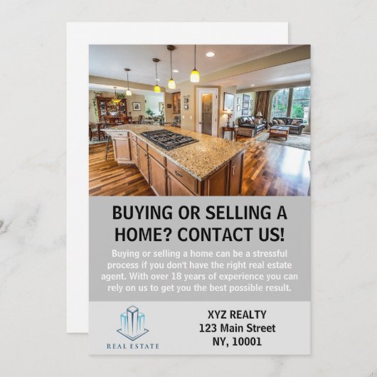 Moderne Elegant Vastgoed Agent Custom Kaart (Voorkant / Achterkant)