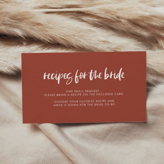 Moderne elegant verbrande steen Ontvang verzoekkaa Informatiekaartje