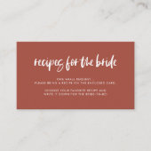 Moderne elegant verbrande steen Ontvang verzoekkaa Informatiekaartje (Voorkant)