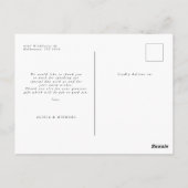 Moderne Elegant Vier Foto Nieuwe Baby Dank U Briefkaart (Achterkant)