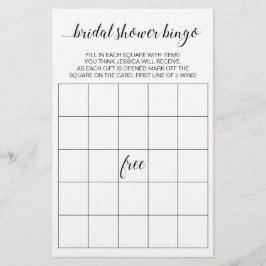 Moderne Elegant Vrijgezellenfeest Bingo Game Flyer