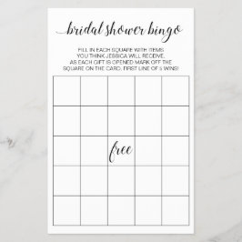 Moderne Elegant Vrijgezellenfeest Bingo Game Flyer