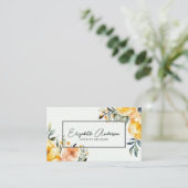 Moderne Elegant Waterverf Floral Interior Designer Visitekaartje (Staand voorkant)