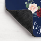 Moderne Elegant Waterverf Floral Wreatmonogram Muismat (Hoek)