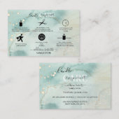 Moderne Elegant Waterverf Green Candle Care Bus Visitekaartje (Voorkant / Achterkant)