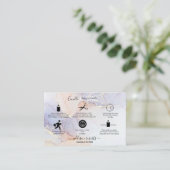 Moderne Elegant Waterverf Green Candle Care Visitekaartje (Staand voorkant)