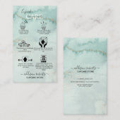 Moderne Elegant Waterverf Green Cupcake Care Bus Visitekaartje (Voorkant / Achterkant)