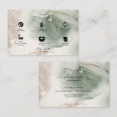 Moderne Elegant Waterverf Green Jewelry Care Visitekaartje (Voorkant / Achterkant)