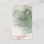 Moderne Elegant Waterverf Green Jewelry Care Visitekaartje (Achterkant)