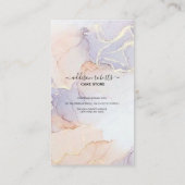 Moderne Elegant Waterverf Groene en Gold Cake Care Visitekaartje (Achterkant)