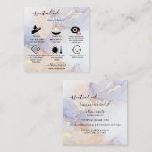 Moderne Elegant Waterverf Groene etherische olie Vierkante Visitekaartje (Voorkant / Achterkant)