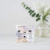 Moderne Elegant Waterverf Groene etherische olie Vierkante Visitekaartje (Staand voorkant)