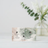 Moderne Elegant Waterverf Groene etherische olie Visitekaartje (Staand voorkant)