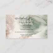Moderne Elegant Waterverf Groene etherische olie Visitekaartje (Achterkant)