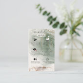 Moderne Elegant Waterverf Groene etherische olie Visitekaartje (Staand voorkant)