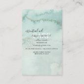 Moderne Elegant Waterverf Groene etherische oliera Visitekaartje (Achterkant)