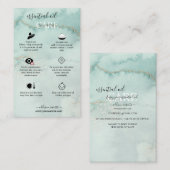 Moderne Elegant Waterverf Groene etherische oliera Visitekaartje (Voorkant / Achterkant)