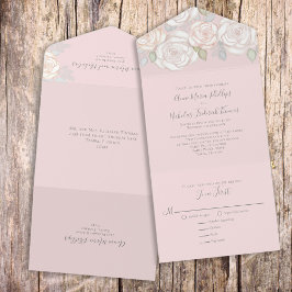 Moderne Elegant Waterverf Meal Guest Geadresseerd All In One Uitnodiging