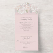 Moderne Elegant Waterverf Meal Guest Geadresseerd All In One Uitnodiging (Binnen)