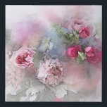 Moderne Elegant Waterverf Rozen Flowers Floral Imitatie Canvas Print<br><div class="desc">Moderne Elegant Waterverf Rozen Flowers Floral Sjabloon Wrapped Faux Canvas Print.</div>
