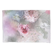 Moderne Elegant Waterverf Rozen Flowers Floral Kussensloop (Voorkant)